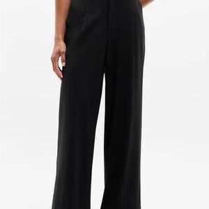 Athleta Black Wide-Leg High-Rise Pinnacle  Trousers